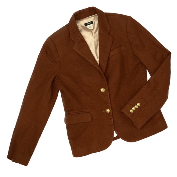J-Crew Brown Wool Schoolboy Style Blazer - Picture 4 of 7